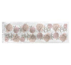 Camino de mesa Gardenia blanco velo organza 180x60 cm