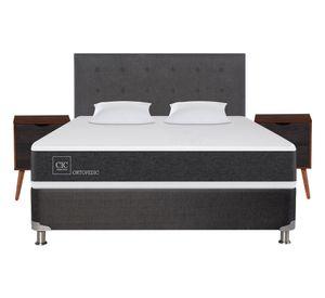 Box spring 2 plazas Ortopedic B5 + set Éufrates/ Niger + almohadas viscoelásticas Cic