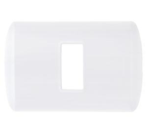 Placa 1 modulo con soporte blanco Bticino