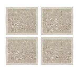 Individual Taupe crudo linet 42x36 cm 4 un.