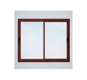 Ventana Aluminio 121x205 cm Termopanel Corredera Madera Mundo Glass