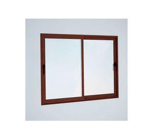 Ventana Aluminio 121x205 cm Termopanel Corredera Madera Mundo Glass