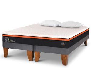 Cama europea 2 plazas Bee Comfort base dividida+ 2 almohadas Cic