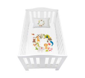 Funda de plumón Zoo blanco cuna