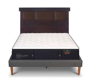Cama europea curve Premium 2 plazas + respaldo Dublín Cic