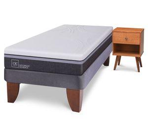 Cama europea 1.5 plazas Ortopedic Advance + velador Gales Cic