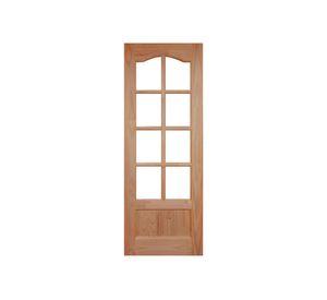 Puerta Pino Radiata Caburga 60x200 cm 8 Vidrios Moldupanel