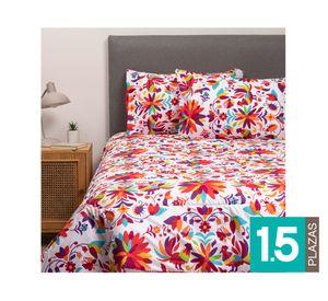 Plumón Mexico reversible diseño rojo 1.5 plazas