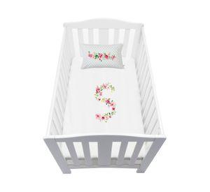 Cubreplumón cuna Letras Vintage S blanco