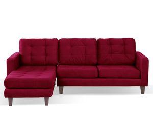 Sofá chaise izquierdo Nápoles burdeo Latam Home