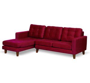 Sofá chaise izquierdo Nápoles burdeo Latam Home