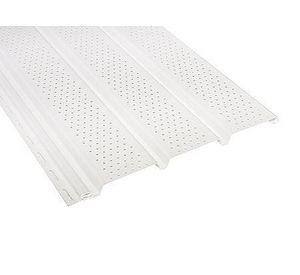 Siding pvc perforado blanco 0,30x3,66m modelo americano Dvp