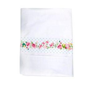 Juego Sábanas 1.5 plazas Letras vintage R blanco