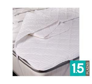 Cubre colchón blanco 1.5 plazas 2 un.