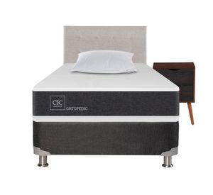 Box spring 1,5 plazas Ortopedic + set Níger/Tigris + almohada viscoelástica Cic