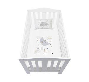 Cubreplumón cuna Luna blanco