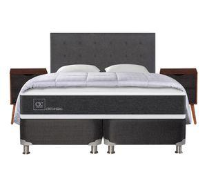 Box spring 2 plazas Ortopedic base dividida B5 + set Éufrates/ Niger + almohadas + plumón Cic