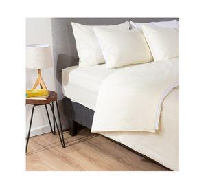 Plumón Bicolor beige/blanco 1.5 plazas