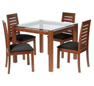 Comedor 4 sillas Barcelona negro Latam Home