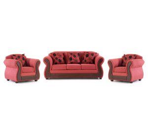 Juego de living 5 cuerpos Milano rojo