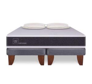 Cama europea New Ortopedic 2 plazas + base dividida + 2 almohadas Cic