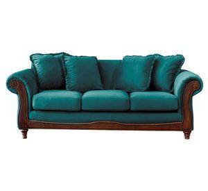 Sofá Rimini velvet turquesa Latam Home