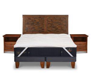 Cama europea 2 plazas Premium + Set Antique + bed topper Cic
