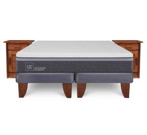 Cama europea 2 plazas Ortopedic advance + veladores Milán Cic