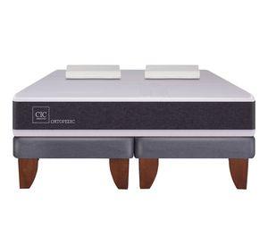 Cama europea 2 plazas Ortopedic base dividida + almohadas viscoelásticas Cic