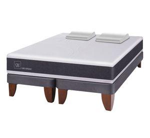Cama europea 2 plazas Ortopedic base dividida + almohadas viscoelásticas Cic