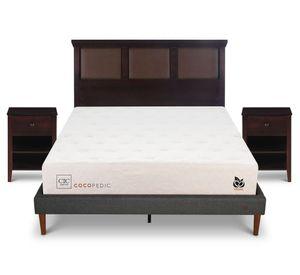 Cama europea 2 plazas Cocopedic + Set Torino chocolate Cic.