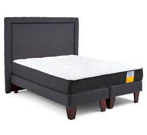 Cama europea funcional 2 plazas base dividida x 190 cm + respaldo
