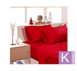 Sábanas king 144 Hilos AHSB-RJK rojo