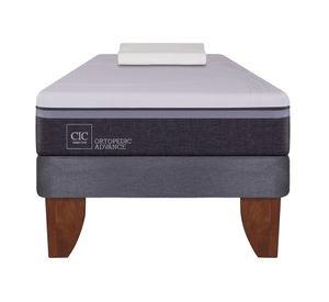 Cama europea 1.5 plazas Ortopedic advance + almohada viscoelástica Cic