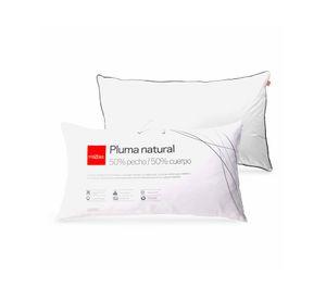 Almohada americana 50x90 cm Pluma natural blanco