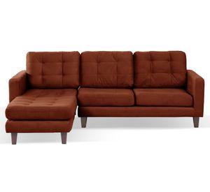 Sofá chaise izquierdo Nápoles choco Latam Home