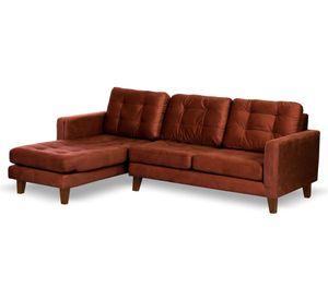 Sofá chaise izquierdo Nápoles choco Latam Home