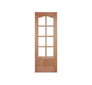 Puerta Pino Radiata Caburga 85x220 cm 8 Vidrios Moldupanel