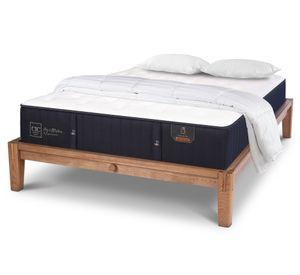 Cama europea Oak 2 plazas Premium + 2 almohadas viscoelásticas+plumón Cic