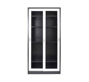 Armario 2 puertas vidrio blanco/negro Maletek