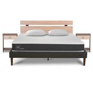 Cama europea curve 2 plazas Ortopedic + Set Olmo + 2 almohadas Cic
