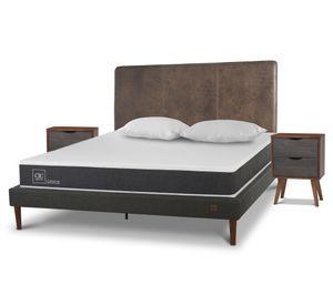 Cama europea curve 2 plazas Ortopedic + set Baker + 2 almohadas Cic