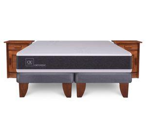 Cama Europea king New Ortopedic + veladores Milán Cic