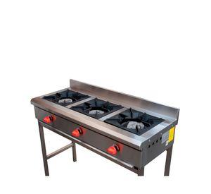 Anafe 3 platos gas licuado gris