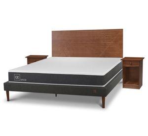 Cama europea curve 2 plazas Ortopedic + Set Villarrica Cic