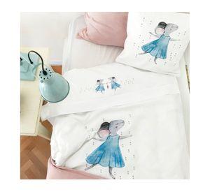 Funda de plumón Ratona blanco cuna