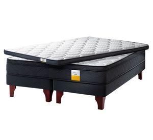 Cama europea Super King + topper + base dividida + patas Drimkip