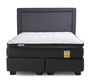 Cama americana Queen Eurotop + respaldo + Topper Drimkip