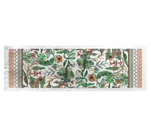 Camino de mesa El Kongo blanco velo organza 180x60 cm