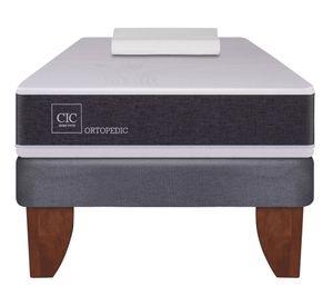 Cama Europea 1 Plaza Ortopedic + almohada viscoelástica Cic